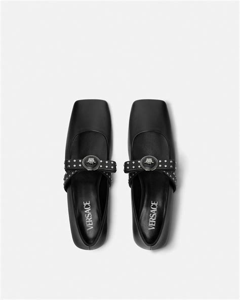 tronchetto alto con borchie versace|Gianni Ribbon ballerine con borchie .